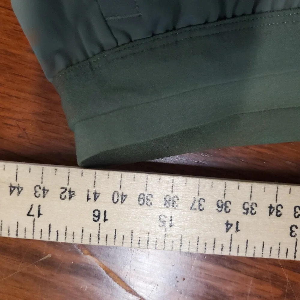 Gymshark Studio Joggers Pants Womens 2XL Olive Green Logo Slim Fit Drawstring